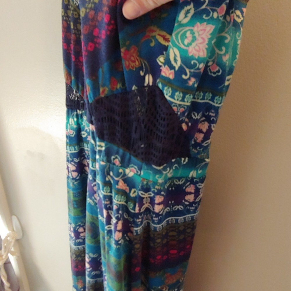 Multicolor High/Low Summer Dress - Picture 4 of 5